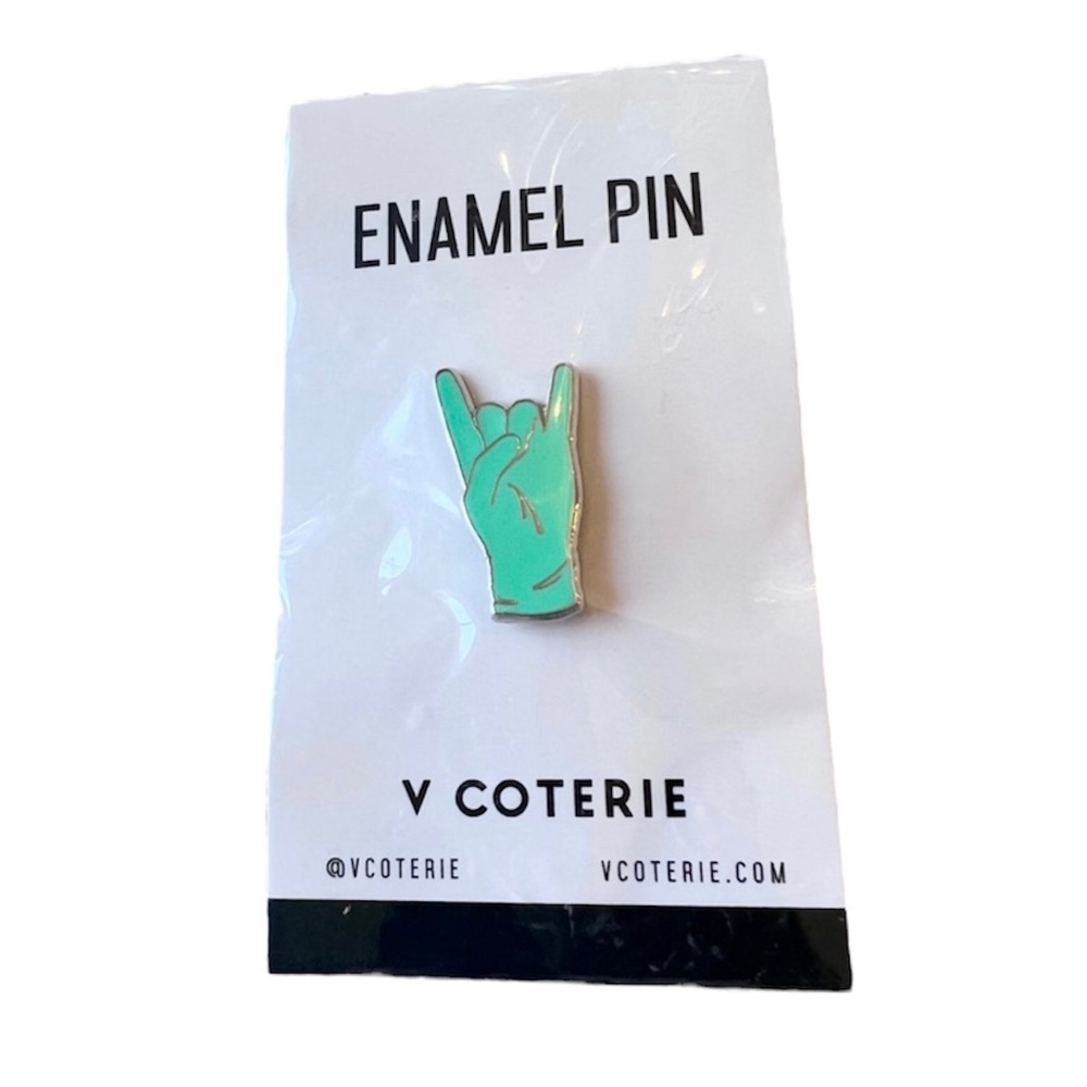 SURGICAL GLOVE Mint Green Enamel Pin Figs V Coterie NEW